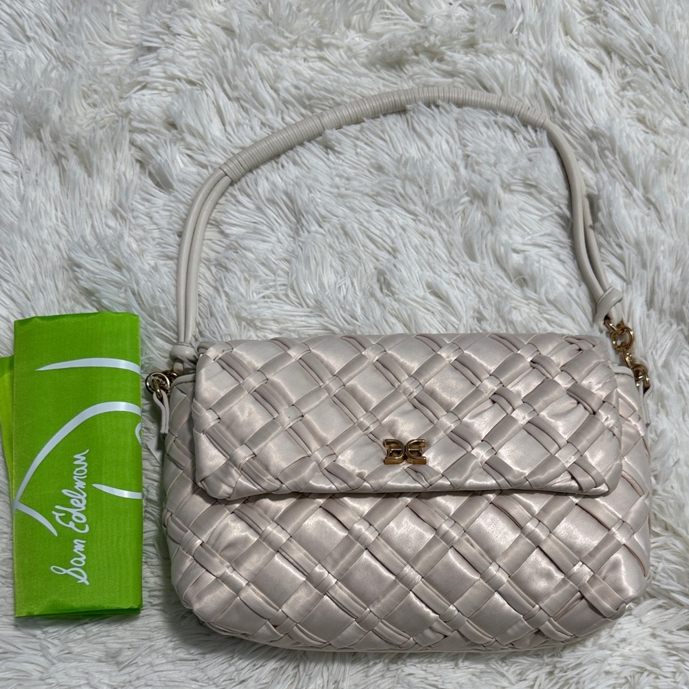 Sam Edelman Ivory Woven Shoulder Bag